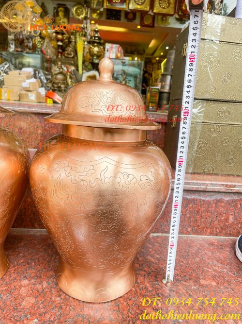 Đôi Chóe Thờ Cúng Bằng Đồng Đỏ Cao 50cm, Nặng 15,5Kg