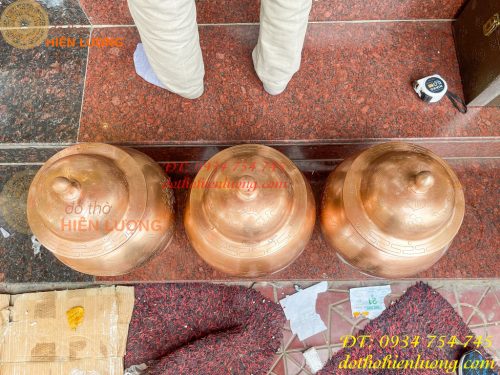 Đôi Chóe Thờ Cúng Bằng Đồng Đỏ Cao 50cm, Nặng 15,5Kg