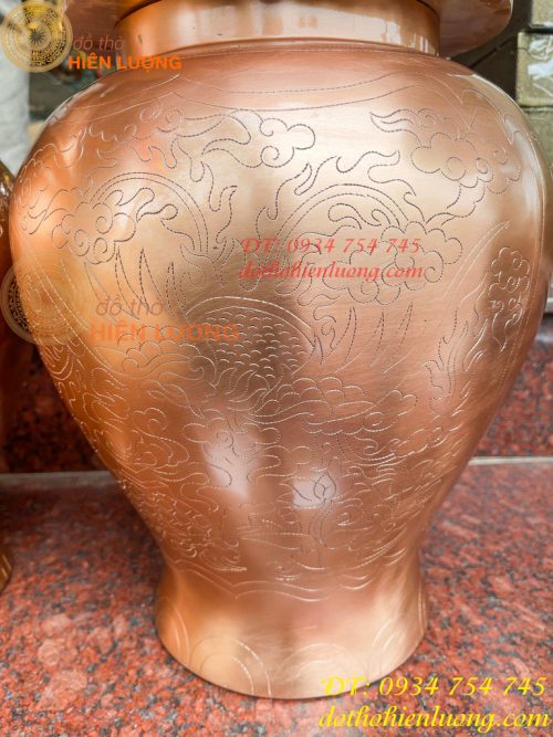 Đôi Chóe Thờ Cúng Bằng Đồng Đỏ Cao 50cm, Nặng 15,5Kg