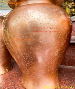 Đôi Chóe Thờ Cúng Bằng Đồng Đỏ Cao 50cm, Nặng 15,5Kg