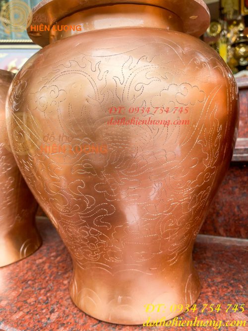 Đôi Chóe Thờ Cúng Bằng Đồng Đỏ Cao 50cm, Nặng 15,5Kg