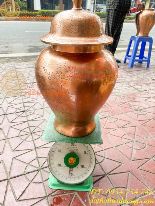 Đôi Chóe Thờ Cúng Bằng Đồng Đỏ Cao 50cm, Nặng 15,5Kg