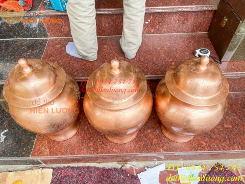 Đôi Chóe Thờ Cúng Bằng Đồng Đỏ Cao 50cm, Nặng 15,5Kg