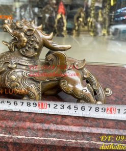 Đôi Tỳ Hưu Có Cánh Bằng Đồng Hun Cao 14cm, nặng 2,5kg