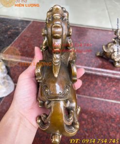 Đôi Tỳ Hưu Có Cánh Bằng Đồng Hun Cao 14cm, nặng 2,5kg