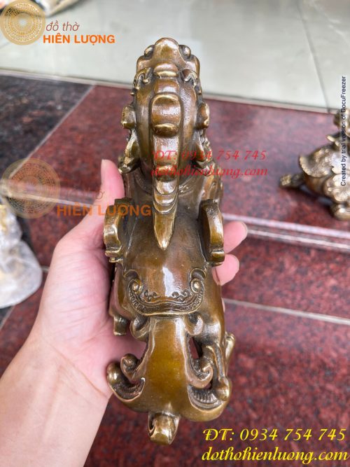 Đôi Tỳ Hưu Có Cánh Bằng Đồng Hun Cao 14cm, nặng 2,5kg