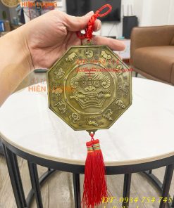 Gương bát quái hổ phù, gương bát quái mặt gương đường kính15cm