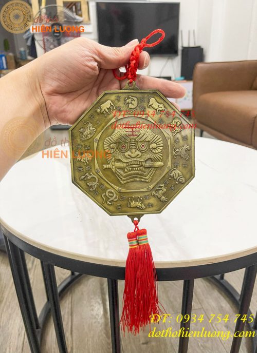 Gương bát quái hổ phù, gương bát quái mặt gương đường kính15cm
