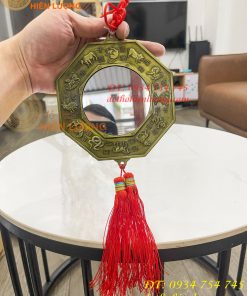 Gương bát quái hổ phù, gương bát quái mặt gương đường kính15cm