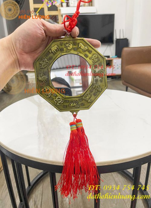 Gương bát quái hổ phù, gương bát quái mặt gương đường kính15cm
