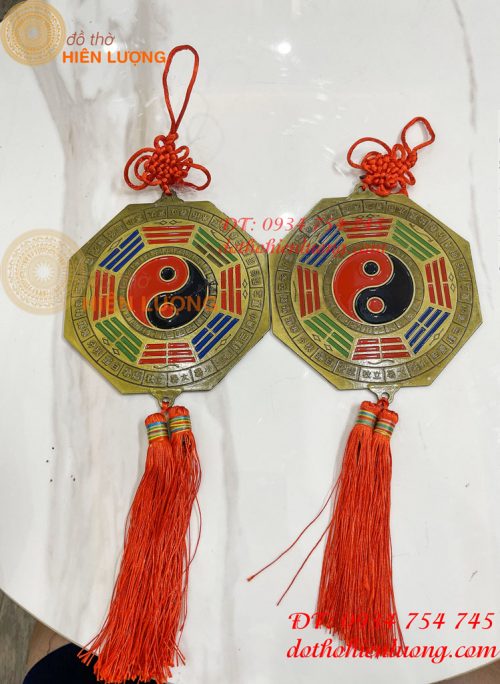 Gương bát quái hổ phù, gương bát quái mặt gương đường kính15cm