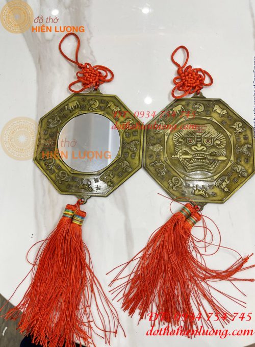 Gương bát quái hổ phù, gương bát quái mặt gương đường kính15cm