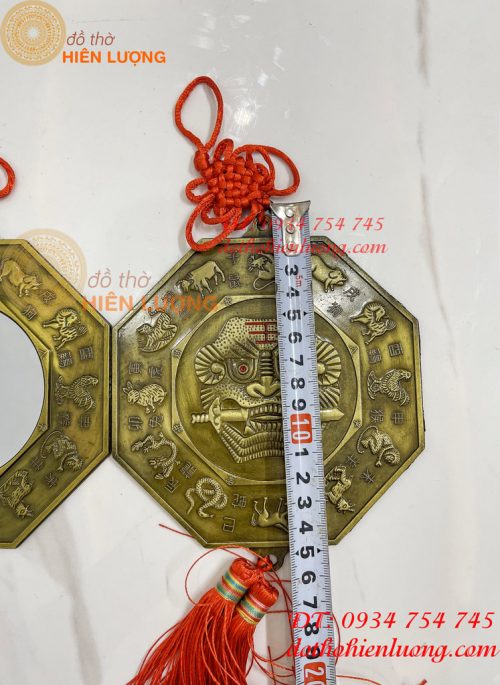 Gương bát quái hổ phù, gương bát quái mặt gương đường kính15cm