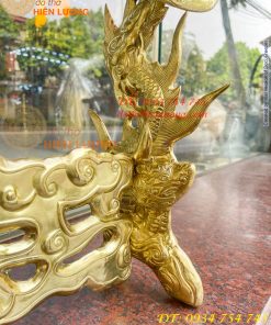 Giá Đỡ Kiếm Bằng Đồng Hoa Văn Rồng Nổi Cực Đẹp