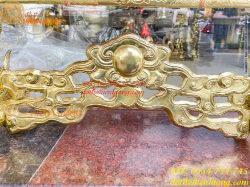 Giá Đỡ Kiếm Bằng Đồng Hoa Văn Rồng Nổi Cực Đẹp
