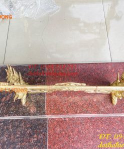 Giá Đỡ Kiếm Bằng Đồng Hoa Văn Rồng Nổi Cực Đẹp