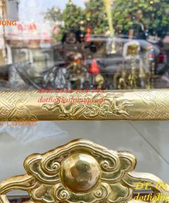 Giá Đỡ Kiếm Bằng Đồng Hoa Văn Rồng Nổi Cực Đẹp