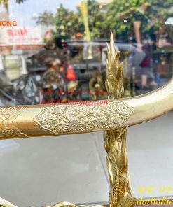 Giá Đỡ Kiếm Bằng Đồng Hoa Văn Rồng Nổi Cực Đẹp