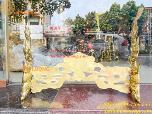 Giá Đỡ Kiếm Bằng Đồng Hoa Văn Rồng Nổi Cực Đẹp