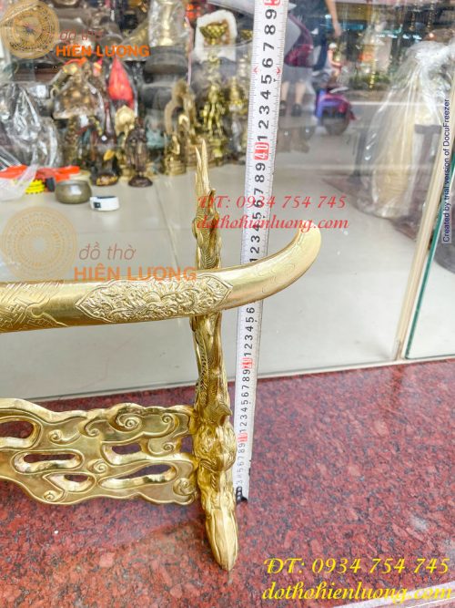 Giá Đỡ Kiếm Bằng Đồng Hoa Văn Rồng Nổi Cực Đẹp