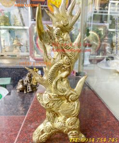 Giá Đỡ Kiếm Bằng Đồng Hoa Văn Rồng Nổi Cực Đẹp
