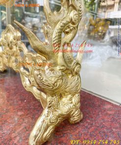 Giá Đỡ Kiếm Bằng Đồng Hoa Văn Rồng Nổi Cực Đẹp