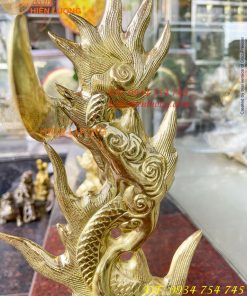 Giá Đỡ Kiếm Bằng Đồng Hoa Văn Rồng Nổi Cực Đẹp