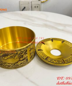 Gạt tàn thuận buồm xuôi gió bằng đồng cao 6cm để phòng khách