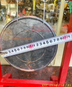 Kẻng Bằng Đồng Đỏ Đúc Đường Kính 18cm và 20cm Kèm Giá, Dùi