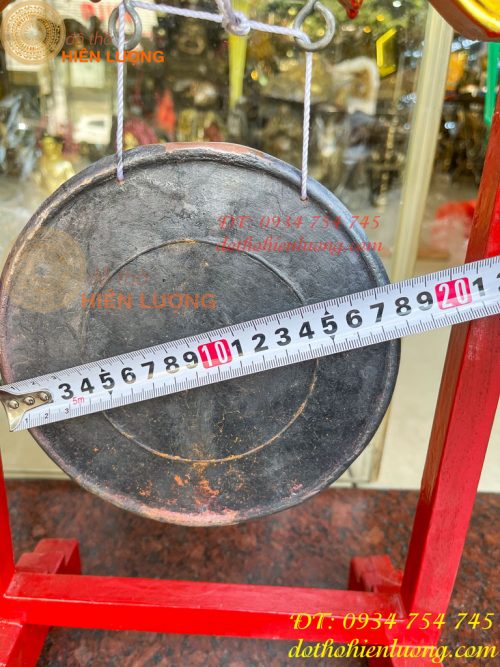 Kẻng Bằng Đồng Đỏ Đúc Đường Kính 18cm và 20cm Kèm Giá, Dùi