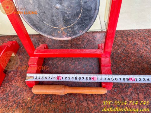 Kẻng Bằng Đồng Đỏ Đúc Đường Kính 18cm và 20cm Kèm Giá, Dùi