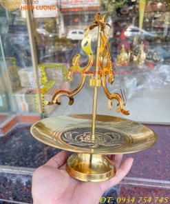 Khay cắm hương vòng bằng đồng 100% đk đĩa 18cm
