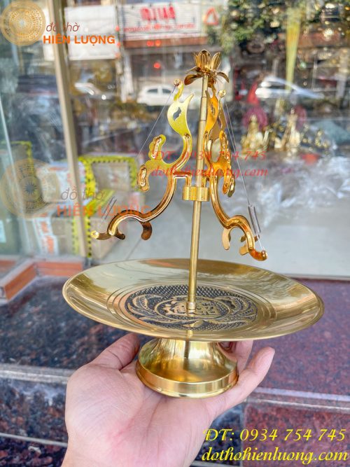 Khay cắm hương vòng bằng đồng 100% đk đĩa 18cm