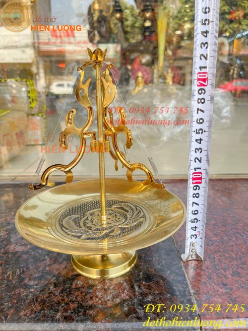 Khay cắm hương vòng bằng đồng 100% đk đĩa 18cm