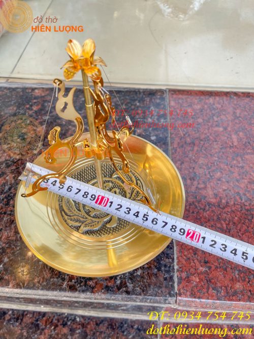 Khay cắm hương vòng bằng đồng 100% đk đĩa 18cm