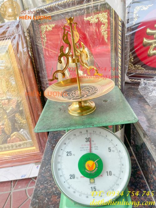 Khay cắm hương vòng bằng đồng 100% đk đĩa 18cm