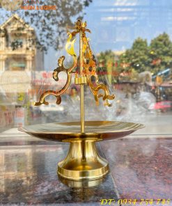 Khay cắm hương vòng bằng đồng 100% đk đĩa 18cm