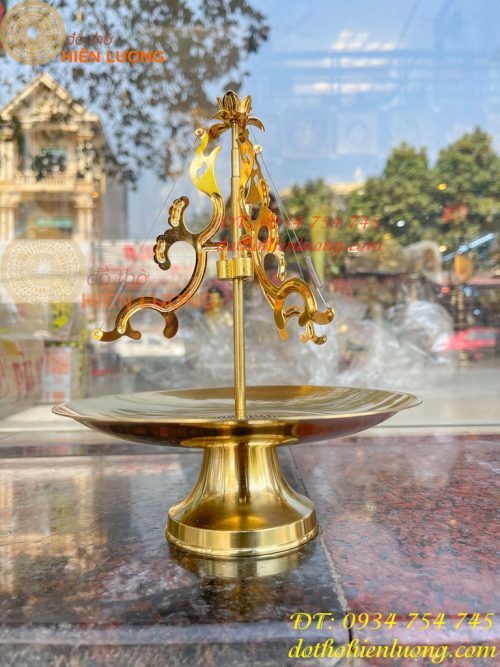 Khay cắm hương vòng bằng đồng 100% đk đĩa 18cm