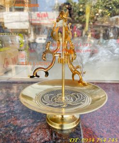 Khay cắm hương vòng bằng đồng 100% đk đĩa 18cm