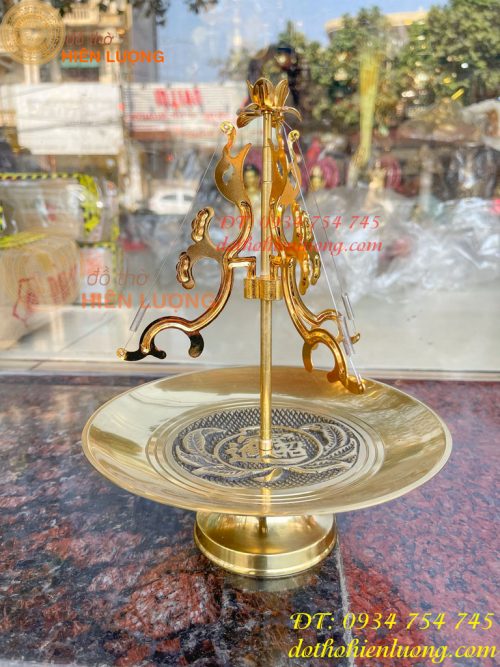 Khay cắm hương vòng bằng đồng 100% đk đĩa 18cm