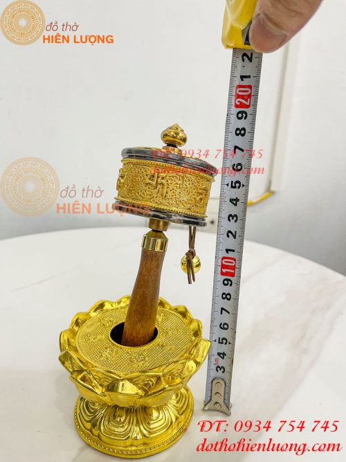 Kinh Luân Cầm Tay Đế Hoa Sen Cao 18cm
