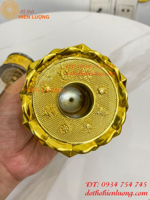 Kinh Luân Cầm Tay Đế Hoa Sen Cao 18cm