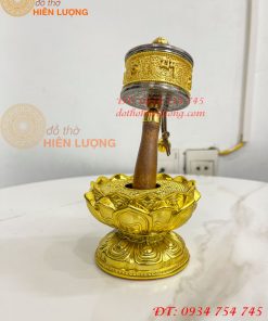 Kinh Luân Cầm Tay Đế Hoa Sen Cao 18cm