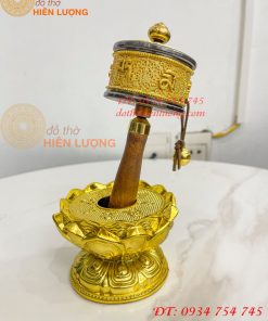 Kinh Luân Cầm Tay Đế Hoa Sen Cao 18cm