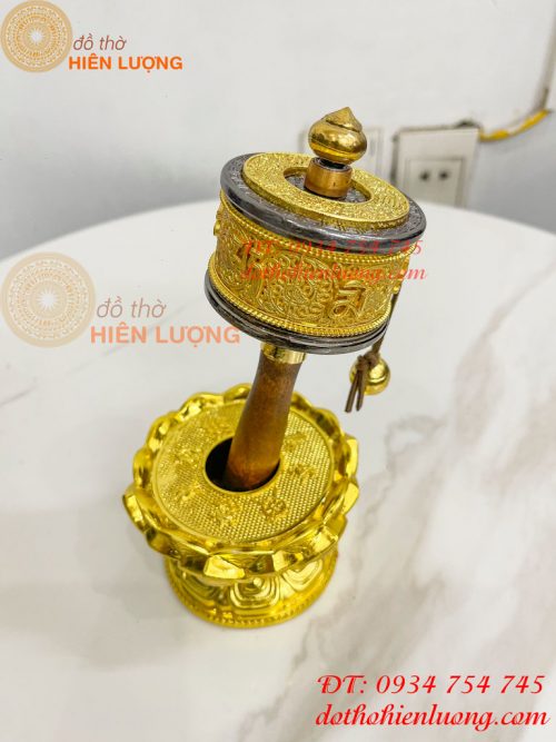 Kinh Luân Cầm Tay Đế Hoa Sen Cao 18cm