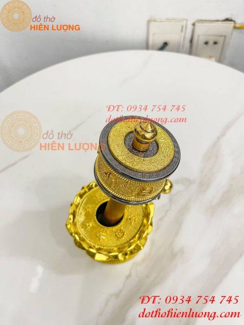 Kinh Luân Cầm Tay Đế Hoa Sen Cao 18cm