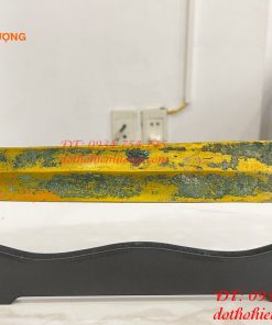 Kiếm Đồng Màu Xanh Giả Cổ Có Vỏ, Chuôi Kiếm Hình Người Dài 63cm