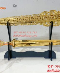 Kiếm Bằng Đồng Dài 63cm Mạ Vàng 24K Trừ Ma Diệt Quỷ