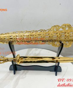 Kiếm Bằng Đồng Dài 63cm Mạ Vàng 24K Trừ Ma Diệt Quỷ