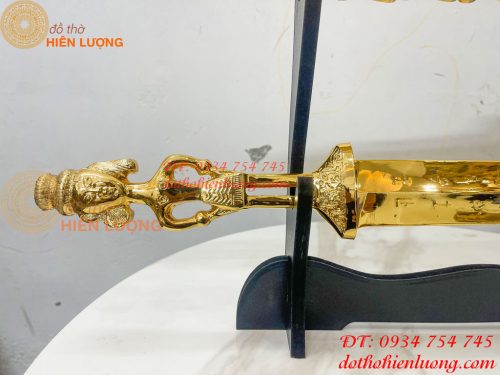 Kiếm Bằng Đồng Dài 63cm Mạ Vàng 24K Trừ Ma Diệt Quỷ